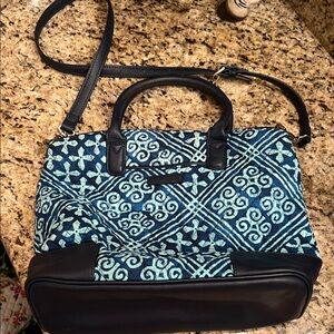 Vera Bradley Blue and Black Shoulder Bag
